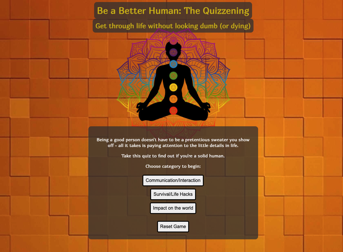 Be a Great Human Quiz screenshot
